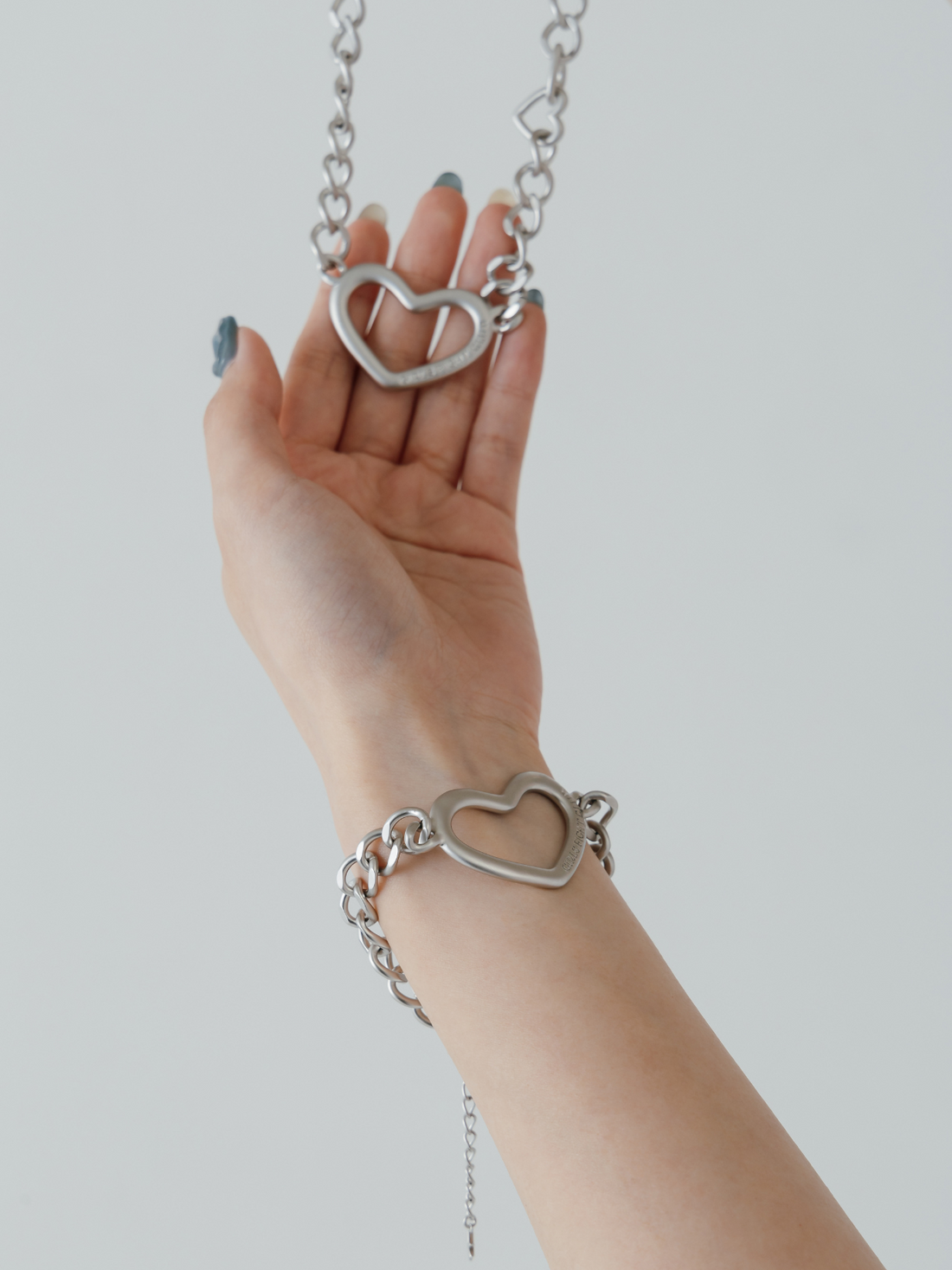 Heart chain bracelet